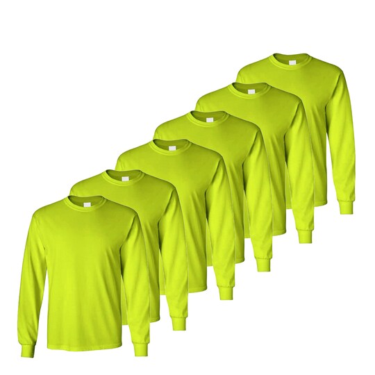 Safety green dri fit shirts sales